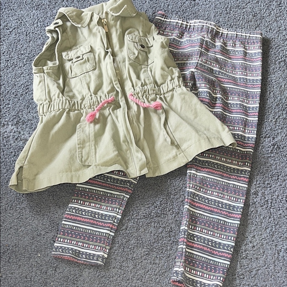 Kids' Stylish Vest and Leggings Set